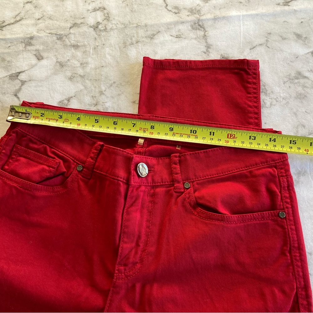 Elie Tahari 💋 bright red ❤️ soft jeans - Picture 6 of 10